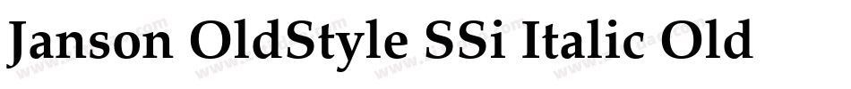 Janson OldStyle SSi Italic Oldstyle Figures字体转换